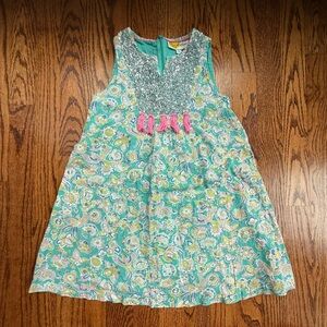 Mini Boden Tassel Sequin Dress 6-7 Years